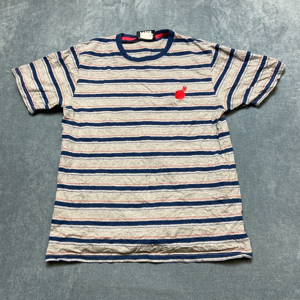 The Hundreds T-Shirt Mens Large Multicolor Striped Short Sleeve Everyday Wear
